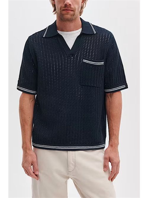 Johnny crochet polo shirt RAG & BONE | RH2926S6MCONY